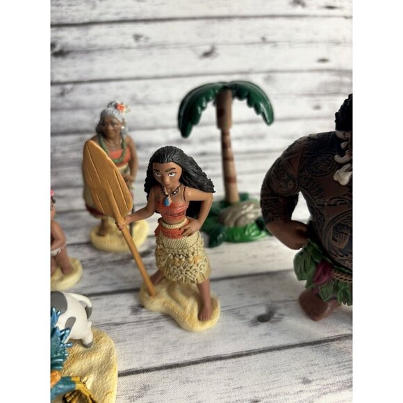 Disney Moana PVC Plastic Figurines Cake Toppers Lot Of 8 - Picture 5 of 11